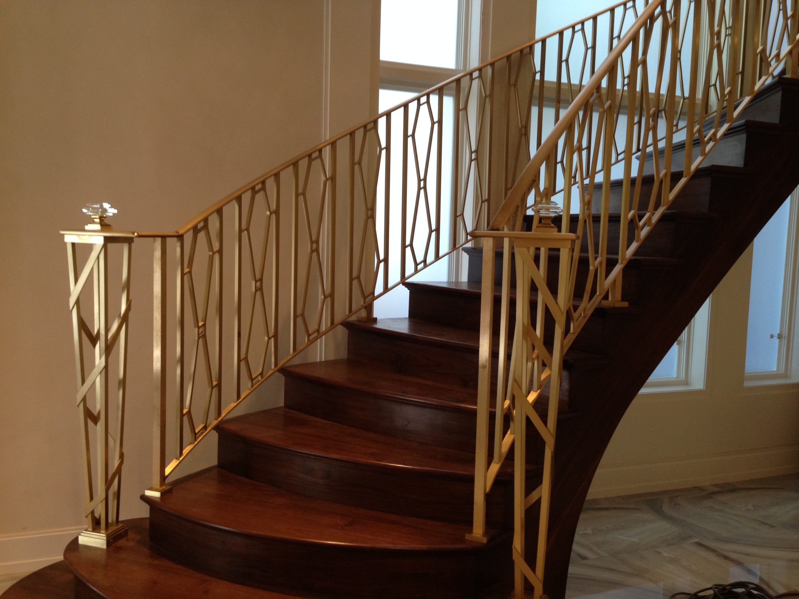 HMH Architectural Metal and Glass Brass railings for home